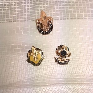 Boy Scout Lapel or Hat Pins Scouting Lot Of 3 Collectibles